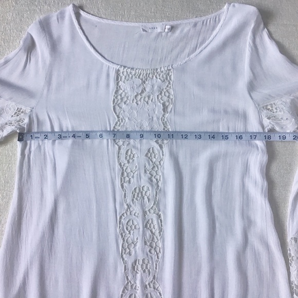 Lush Swim Cover Up Woman’s Size Medium Floral Pattern Cutouts Bell Sleeves - Picture 11 of 14